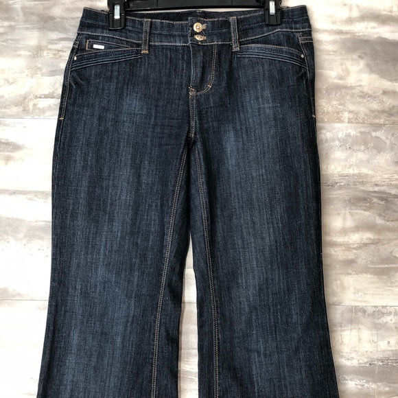 White House Black Market Denim - White House Black Market Blanc Trouser Leg Jeans